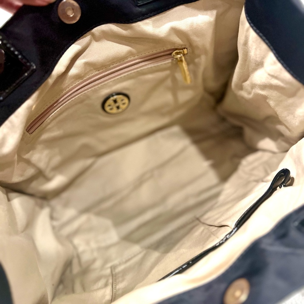 Tory Burch Black Nylon Small Ella Tote - Picture 15 of 16